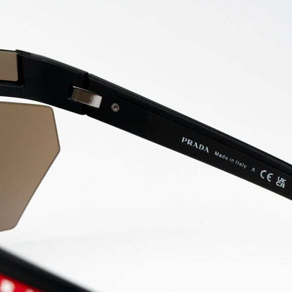 NEW Prada Linea Rossa PS01YS 1BO02U Matte Black Mirror Orange Unisex Sunglasses